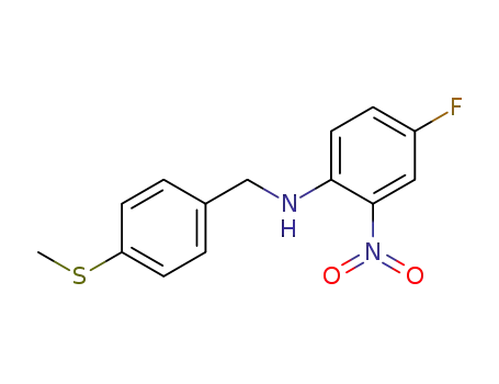 2-<<<4-(methylthio)phenyl>methyl>amino>-5-fluoronitrobenzene
