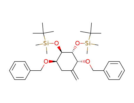 Molecular Structure of 274692-85-2 (Silane,
[[(1R,2R,3R,6R)-4-methylene-3,6-bis(phenylmethoxy)-1,2-cyclohexane
diyl]bis(oxy)]bis[(1,1-dimethylethyl)dimethyl-)
