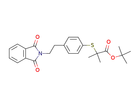 2-{4-[2-(1,3-dioxo-1,3-dihydroisoindol-2-yl)ethyl]pheylsulfanyl}-2-methylpropionic acid tert-butyl ester