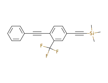 Molecular Structure of 518342-69-3 (trimethyl-(4-phenylethynyl-3-trifluoromethylphenylethynyl)silane)