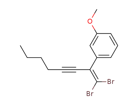 Benzene, 1-[1-(dibromomethylene)-2-heptynyl]-3-methoxy-
