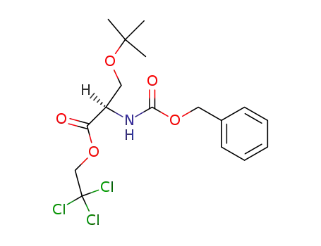 Molecular Structure of 78700-43-3 (D-Serine, O-(1,1-dimethylethyl)-N-[(phenylmethoxy)carbonyl]-,
2,2,2-trichloroethyl ester)