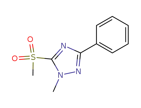 Molecular Structure of 129521-39-7 (1-methyl-5-(methylsulfonyl)-3-phenyl-1H-1,2,4-triazole)