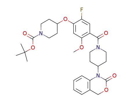 1-(1-(4-(N-tert-butyloxycarbonyl-4-piperidinyloxy)-5-fluoro-2-methoxy-benzoyl)-piperidin-4-yl)-4H-3,1-benzoxazin-2(1H)-one