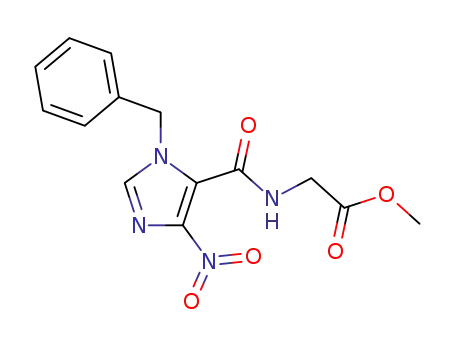 Molecular Structure of 132968-36-6 (1-benzyl-5-(N-methoxycarbonylmethyl)carbamoyl-4-nitroimidazole)