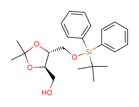 Molecular Structure of 169871-36-7 ((4R,5R)-trans-2,2-dimethyl-4-tert-butyldiphenylsiloxymethyl-5-hydroxymethyl-1,3-dioxolane)