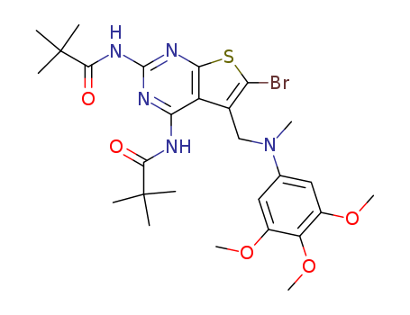 Propanamide, N,N'-[6-bromo-5-[[methyl(3,4,5-trimethoxyphenyl)amino]methyl]thieno[2, 3-d]pyrimidine-2,4-diyl]bis[2,2-dimethyl-