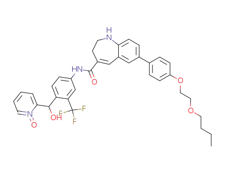 7-[4-(2-butoxyethoxy)phenyl]-N-{4-[hydroxy(1-oxidopyridin-2-yl)methyl]-3-(trifluoromethyl)phenyl}-2,3-dihydro-1H-1-benzazepine-4-carboxamide