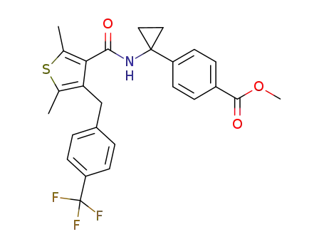 Benzoic acid, 4-[1-[[[2,5-dimethyl-4-[[4-(trifluoromethyl)phenyl]methyl]-3-thienyl]carbonyl]amino]cyclopropyl]-, methyl ester