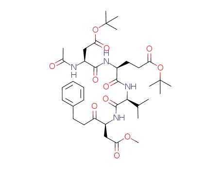 (S)-3-{(S)-2-[(S)-2-((S)-2-Acetylamino-3-tert-butoxycarbonyl-propionylamino)-4-tert-butoxycarbonyl-butyrylamino]-3-methyl-butyrylamino}-4-oxo-6-phenyl-hexanoic acid methyl ester