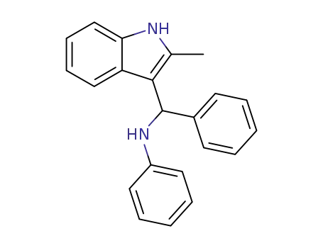 Molecular Structure of 2245-06-9 (N-((2-methyl-1H-indol-3-yl)(phenyl)methyl)aniline)