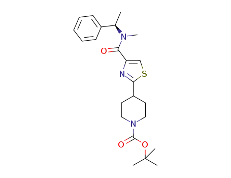 1,1-dimethylethyl 4-[4-[[methyl[(1R)-1-phenylethyl]amino]-carbonyl]-2-thiazolyl]-1-piperidinecarboxylate
