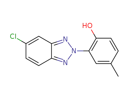 Molecular Structure of 22396-48-1 (5-chloro-2-(2-hydroxy-5-methylphenyl)-2H-benzotriazole)