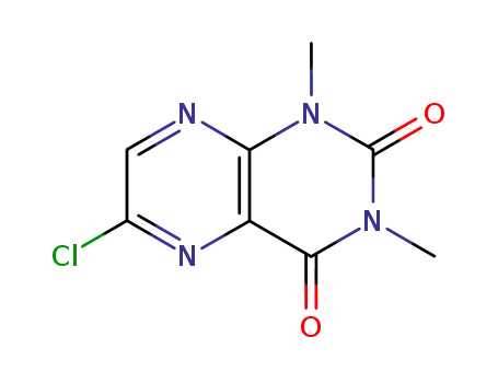 Molecular Structure of 84689-47-4 (6-chloro-1,3-dimethyl-2,4(1H,3H)-pteridinedione)