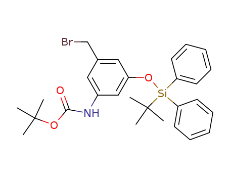 Carbamic acid,
[3-(bromomethyl)-5-[[(1,1-dimethylethyl)diphenylsilyl]oxy]phenyl]-,
1,1-dimethylethyl ester