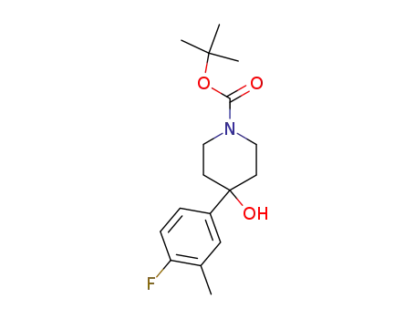 1-Piperidinecarboxylic acid, 4-(4-fluoro-3-methylphenyl)-4-hydroxy-,
1,1-dimethylethyl ester