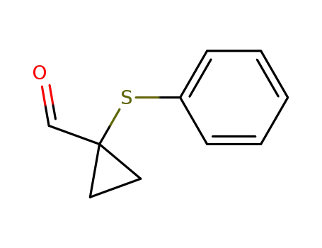 Molecular Structure of 62240-36-2 (Cyclopropanecarboxaldehyde, 1-(phenylthio)-)