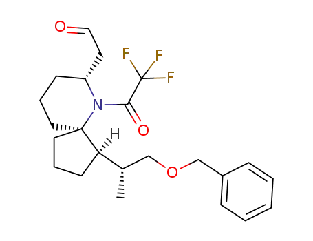 [(1R,5S,7R)-1-((R)-2-Benzyloxy-1-methyl-ethyl)-6-(2,2,2-trifluoro-acetyl)-6-aza-spiro[4.5]dec-7-yl]-acetaldehyde