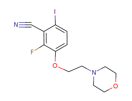 2-fluoro-6-iodo-3-[2-(4-morpholinyl)ethoxy]benzonitrile