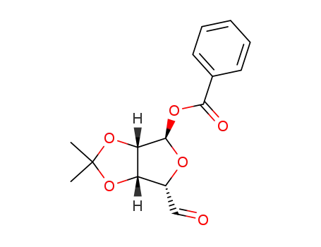 1-O-benzoyl 2,3-O-isopropylidene-α-D-lyxopentodialdehydo-1,4-furanoside