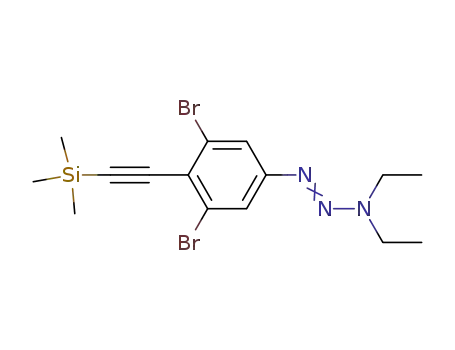 Molecular Structure of 669692-35-7 (1-Triazene, 1-[3,5-dibromo-4-[(trimethylsilyl)ethynyl]phenyl]-3,3-diethyl-)
