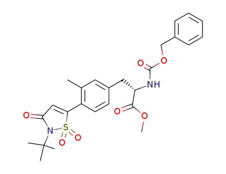 methyl (2S)-2-[(benzyloxy)carbonyl]amino-3-[4-(2-tert-butyl-1,1-dioxido-3-oxo-2,3-dihydroisothiazol-5-yl)-3-methylphenyl]propanoate