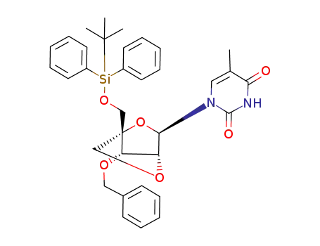 3'-O-benzyl-5'-O-t-butyldiphenylsilyl-2'-O,4'-C-methylene-5-methyluridine