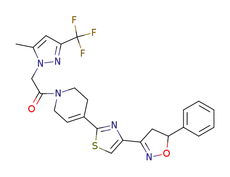 1-[4-[4-(4,5-dihydro-5-phenyl-3-isoxazolyl)-2-thiazolyl]-3,6-dihydro-1(2H)-pyridinyl]-2-[5-methyl-3-(trifluoromethyl)-1H-pyrazol-1-yl]ethanone