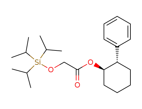 Acetic acid, [[tris(1-methylethyl)silyl]oxy]-, (1R,2S)-2-phenylcyclohexyl
ester