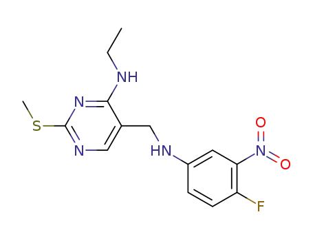 N-ethyl-5-((4-fluoro-3-nitrophenylamino)methyl)-2-(methylthio)pyrimidin-4-amine