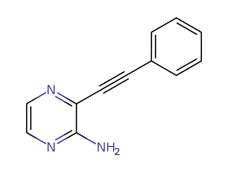Molecular Structure of 798544-32-8 (3-(Phenylethynyl)pyrazin-2-amine)