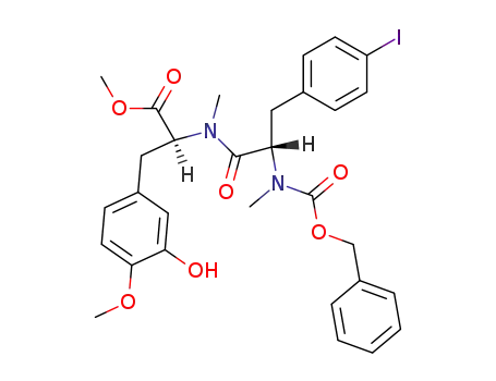 (S)-2-{[(S)-2-(Benzyloxycarbonyl-methyl-amino)-3-(4-iodo-phenyl)-propionyl]-methyl-amino}-3-(3-hydroxy-4-methoxy-phenyl)-propionic acid methyl ester