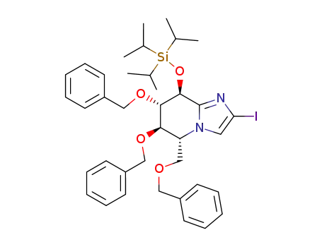 (5R,6R,7S,8S)-6,7-bis(benzyloxy)-5-[(benzyloxy)methyl]-2-iodo-5,6,7,8-tetrahydro-8-[(triisopropylsilyl)oxy]-imidazo[1,2-a]pyridine