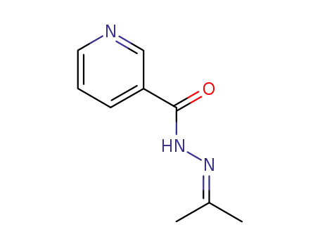 Molecular Structure of 4226-39-5 (3-Pyridinecarboxylicacid, 2-(1-methylethylidene)hydrazide)
