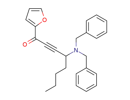 Molecular Structure of 780782-58-3 (2-Octyn-1-one, 4-[bis(phenylmethyl)amino]-1-(2-furanyl)-)