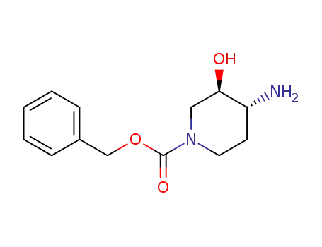 Molecular Structure of 959617-87-9 ((3R,4R)-benzyl 4-aMino-3-hydroxypiperidine-1-carboxylate)