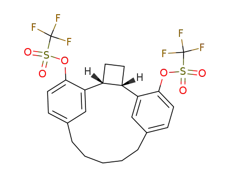Molecular Structure of 135019-26-0 (9,15-bis(trifluoromethylsulfonyloxy)<2<sup>12,13</sup>><5.2>metacyclophane)
