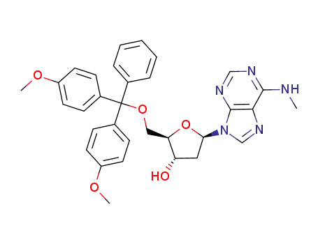 Molecular Structure of 98056-69-0 (5'-O-(DIMETHOXYTRITYL)-N6-METHYL-2'-DEOXYADENOSINE)