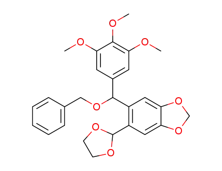 5-[benzyloxy(3,4,5-trimethoxyphenyl)-methyl]-6-[1,3]dioxolan-2-yl-benzo[1,3]-dioxole