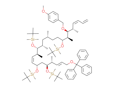 ((2E,4R,5S,7S,8Z,10S,11R,12S,14R,17R,18R,19S,20S,21Z)-19-(4-methoxybenzyloxy)-5,7,11,17-tetrakis(tert-butyldimethylsilyloxy)-4,10,12,14,18,20-hexamethyltetracosa-2,8,21,23-tetraenyloxy)triphenylmethane
