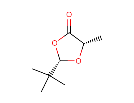 Molecular Structure of 146528-25-8 (1,3-Dioxolan-4-one, 2-(1,1-dimethylethyl)-5-methyl-)