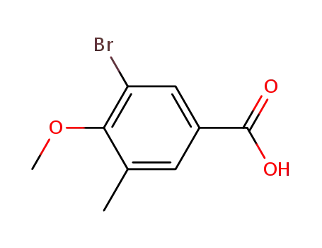 Molecular Structure of 808750-20-1 (5-BROMO-4-METHOXY-3-METHYLBENZOIC ACID)