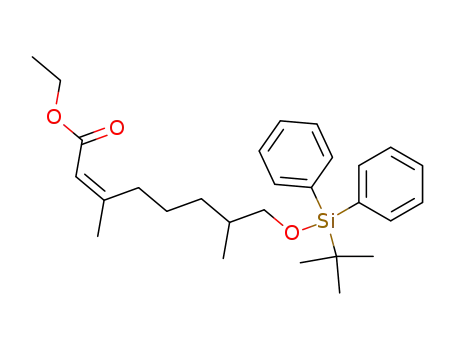 2-Octenoic acid, 8-[[(1,1-dimethylethyl)diphenylsilyl]oxy]-3,7-dimethyl-,
ethyl ester, (2Z)-