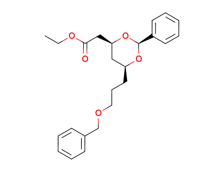 1,3-Dioxane-4-acetic acid, 2-phenyl-6-[3-(phenylmethoxy)propyl]-, ethyl
ester, (2S,4S,6S)-