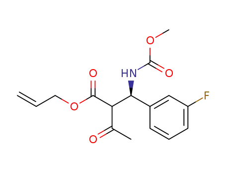 2-[(R)-(3-fluoro-phenyl)-methoxycarbonylamino-methyl]-3-oxo-butyric acid allyl ester