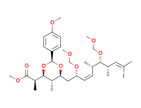 (2R,3S,4S,5S,7S,8Z,10S,11S,12S,13Z)-14-iodo-3,5-[(S)-4-methoxybenzilidenedioxy]-7,11-bis-methoxymethoxy-2,4,10,12-tetramethylpentadeca-8,13-dienoic acid methyl ester