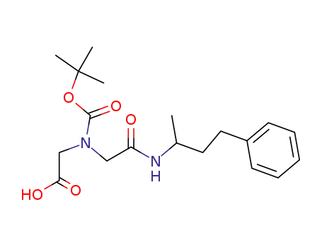 Molecular Structure of 737828-47-6 (N-((tert-butyloxy)carbonyl)-N'-(1-(methyl)-3-(phenyl)propyl)iminodiacetic acid monoamide)
