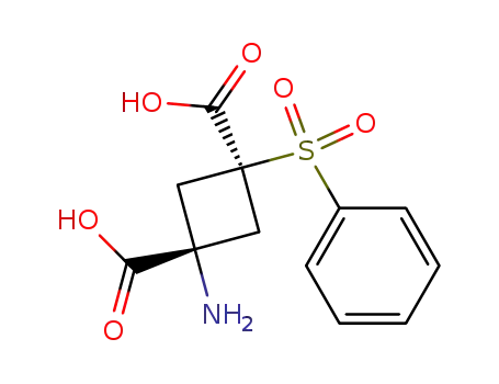 Molecular Structure of 117488-22-9 (trans-1-amino-3-(phenylsulfonyl)cyclobutane-1,3-dicarboxylic acid)