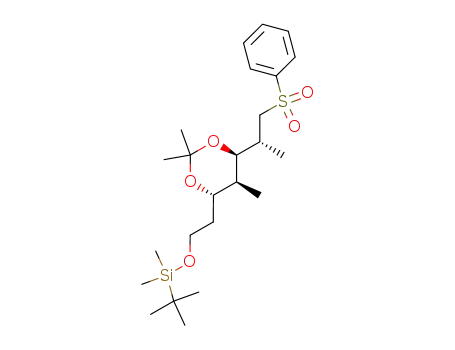{2-[(4S,5S,6R)-6-((R)-2-Benzenesulfonyl-1-methyl-ethyl)-2,2,5-trimethyl-[1,3]dioxan-4-yl]-ethoxy}-tert-butyl-dimethyl-silane