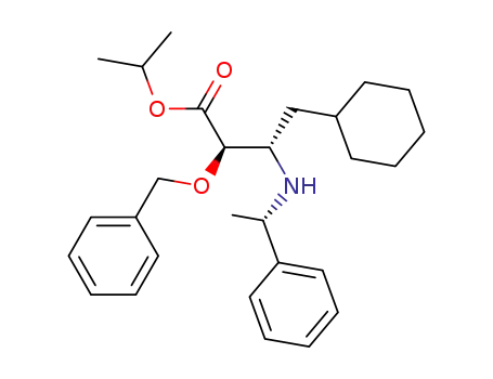 isopropyl (2R,3S)-2-benzyloxy-4-cyclohexyl-3-<(S)-(1-phenylethyl)amino>butyrate